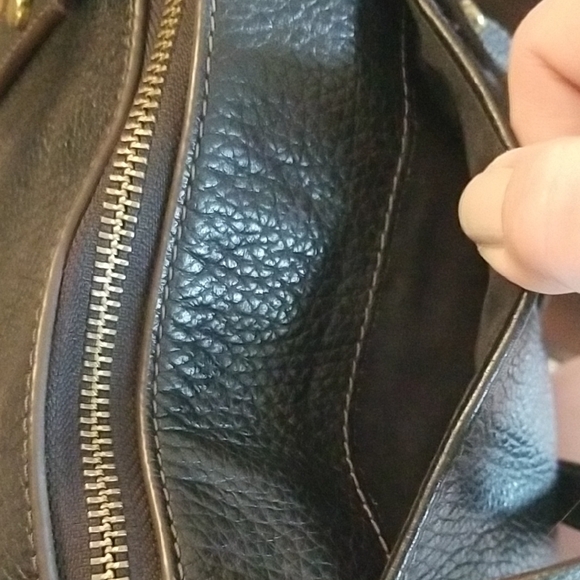 Fossil Black Leather Tote Bag With ๐ - Picture 10 of 13